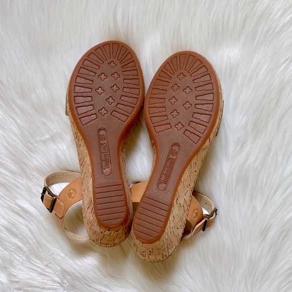 Timberland Whittier Leather Cork Wedge Sandals - Picture 6 of 6